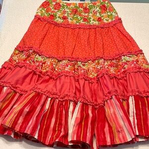 Floral and Striped Maxi Skirt Very Colorful 5 patterns